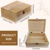 arricraft 1 Pcs Wooden Memory Keepsake Box, Love You With Locking Wood Boxes Large Storage Box for Art DIY Stash Box Home Storage Keepsake Box for Craft Gifts, 10 x 8 x 4.25 Inch view 2