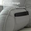XIEMINLE Reading Pillow for Bed, Back Support Pillow, Home Lumbar Support Cushion, Removable Neck Pillow, Sofa Waist Pillow Ideal for Reading, Sitting, Relaxing,75 * 40 * 55cm,Grey1 view 4