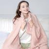 GINAMUSE 100% Cotton Muslin King Size Throw Blanket for Bed Gauze Fall Blankets Lightweight Soft Cozy Breathable Summer Throws for Adults All Seasons Use,108"x90" Pink view 3