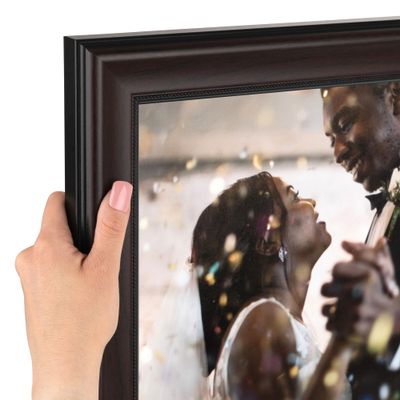 ArtToFrames 8x52 Inch Brown Picture Frame, This 1.7500 Inch Custom Poster Frame is Mahogany and Burgundy - Comes with Acrylic and Corrugated Backing (2WOMN9590-8x52)
