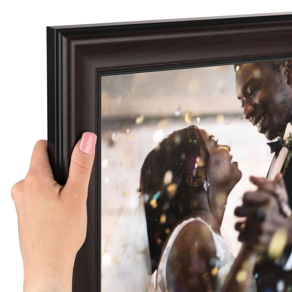 ArtToFrames 8x52 Inch Brown Picture Frame, This 1.7500 Inch Custom Poster Frame is Mahogany and Burgundy - Comes with Acrylic and Corrugated Backing (2WOMN9590-8x52)
