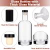 Liengoron Wine Bottle 16PCS 200 ML Glass Bottles with Lids 6 oz Clear Glass Bottles with Cork Empty Wine Bottle with Stopper for Beverages Drinks Beer Water Soda view 3
