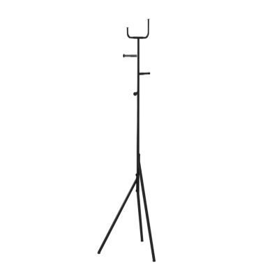 OXOAMP Coat Racks Durable Coat Stand Metal Coat Rack Freestanding Coat Tree WithHooks and Stable Tripod Base Hallway (Color : Black, Size : 175 * 50cm)