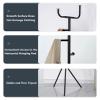 OXOAMP Coat Racks Durable Coat Stand Metal Coat Rack Freestanding Coat Tree WithHooks and Stable Tripod Base Hallway (Color : Black, Size : 175 * 50cm) view 3