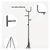 OXOAMP Coat Racks Durable Coat Stand Metal Coat Rack Freestanding Coat Tree WithHooks and Stable Tripod Base Hallway (Color : Black, Size : 175 * 50cm) view 4