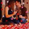 Coume 6000 Pieces Artificial Rose Petal 72 Pieces LED Tealights Candle, Romantic Decorations Special Night Rose Petal Heart Candle for Valentines Wedding Anniversary Proposal Decor(Cute Red Light) view 2