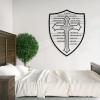 Armour of God Metal Wall Art, Epheslans 6:16-17 Bible Verse Art, Christian Cross Wall Decor - Religious Home Decor (20"x15" | 50x39cm, White) view 2