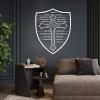 Armour of God Metal Wall Decor, Inspirational Metal Wall Art, Epheslans 6:16-17 Bible Verse Wall Art, Christian Cross Wall Decor Metal, Religious Wall Decor for Living Room, Home Decor (35"x28" | 90x70cm, White) view 1
