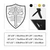 Armour of God Metal Wall Decor, Inspirational Metal Wall Art, Epheslans 6:16-17 Bible Verse Wall Art, Christian Cross Wall Decor Metal, Religious Wall Decor for Living Room, Home Decor (35"x28" | 90x70cm, White) view 3