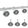 Vintage Shower Curtain Hooks, Turkish Patterns Mural Medieval 12PCS Shower Curtain Hooks Rings for Bathroom Stainless Steel Rust Resistant Shower Curtain Hangers view 2