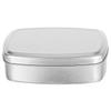 Garneck 2pcs 150ml Aluminum Soap Boxes Silver Bar Soap Travel Case Cosmetic Soap Container with Lid Square Soap Case view 1