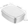 Garneck 2pcs 150ml Aluminum Soap Boxes Silver Bar Soap Travel Case Cosmetic Soap Container with Lid Square Soap Case view 2