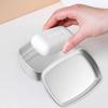 Garneck 2pcs 150ml Aluminum Soap Boxes Silver Bar Soap Travel Case Cosmetic Soap Container with Lid Square Soap Case view 4