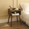 MaxSmeo Nightstand, Mid Century Modern Side Table Bedroom with Storage, Small End Bedside Table with Solid Wood Legs for Living Room, Office Small Spaces (Rustic Brown) view 1