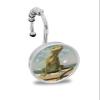 Animal Shower Curtain Hooks, Lizard Eyes Blue Sky Gradient Nostalgic 12PCS Shower Curtain Hooks Rings for Bathroom Stainless Steel Rust Resistant Shower Curtain Hangers view 1