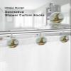 Animal Shower Curtain Hooks, Lizard Eyes Blue Sky Gradient Nostalgic 12PCS Shower Curtain Hooks Rings for Bathroom Stainless Steel Rust Resistant Shower Curtain Hangers view 3