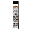 MARTEXBUY Magazine Rack, Floor-Standing Brochure Display Stand with Wheels, 6 Pockets Catalog Literature Rack Magazine Holder Newspaper Stand for Trade Show Exhibitions Office Retail Store view 2