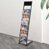 MARTEXBUY Magazine Rack, Floor-Standing Brochure Display Stand with Wheels, 6 Pockets Catalog Literature Rack Magazine Holder Newspaper Stand for Trade Show Exhibitions Office Retail Store view 3