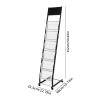 MARTEXBUY Magazine Rack, Floor-Standing Brochure Display Stand with Wheels, 6 Pockets Catalog Literature Rack Magazine Holder Newspaper Stand for Trade Show Exhibitions Office Retail Store view 4