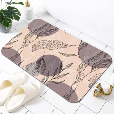 Abstract Flowers Bath Mats for Bathroom, Non Slip Bathroom Rug, Washable Bath Rug Floor Door Mat for Indoor Shower Bathtub Decor, 36x48