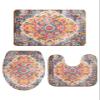 Wotrend Retro 3 Piece Bath Rugs Set Turkish Patterns Medieval Mural Wallpaper Bathroom Mats Absorbent Contour Soft Mat Toilet Lid Cover Bathroom Decor Set, 20"x32"+16"x18"+16"x20" view 1