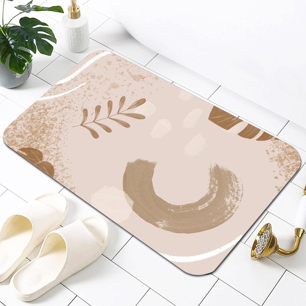 Abstract Flowers Fall Bathroom Rugs, Extra Soft and Absorbent Bath Rug, Machine Washable, Non-Slip Plush Carpet Runner for Tub, Shower 36x60