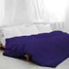 5pcs Cotton Hotel Quality Duvet Cover Full (88 x 90) Zipper Clouser Solid Purple Duvet Cover view 1