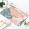 Abstract Flowers Ultra Thin Bath Mat Quick Dry Floor Mat, Super Absorbent Bathroom Rugs, Rubber Backed Bath Mat for Bathroom Non Slip, Washable Bathroom Rugs Fit Under Door, Bathtub 18x30 view 1