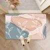 Abstract Flowers Ultra Thin Bath Mat Quick Dry Floor Mat, Super Absorbent Bathroom Rugs, Rubber Backed Bath Mat for Bathroom Non Slip, Washable Bathroom Rugs Fit Under Door, Bathtub 18x30 view 2