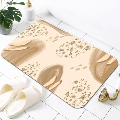 Abstract Flowers Bath Mat Rug, 60x96, Ultra Soft and Non-Slip Bathroom Rugs, Water Absorbent and Machine Washable Bath Rug for Bathroom, Shower, and Tub