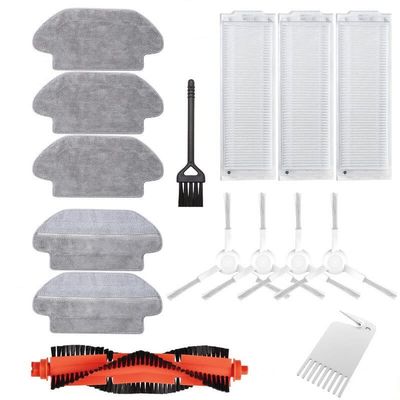 GRASKY Robot Parts/Fit for Xiaomi Mi Robot Vacuum Mop P Cleaning Robot, Main Roll + Side Bruh + Air Filter + Mop Cloth/Fit for Mop-P STYTJ02YM (Color