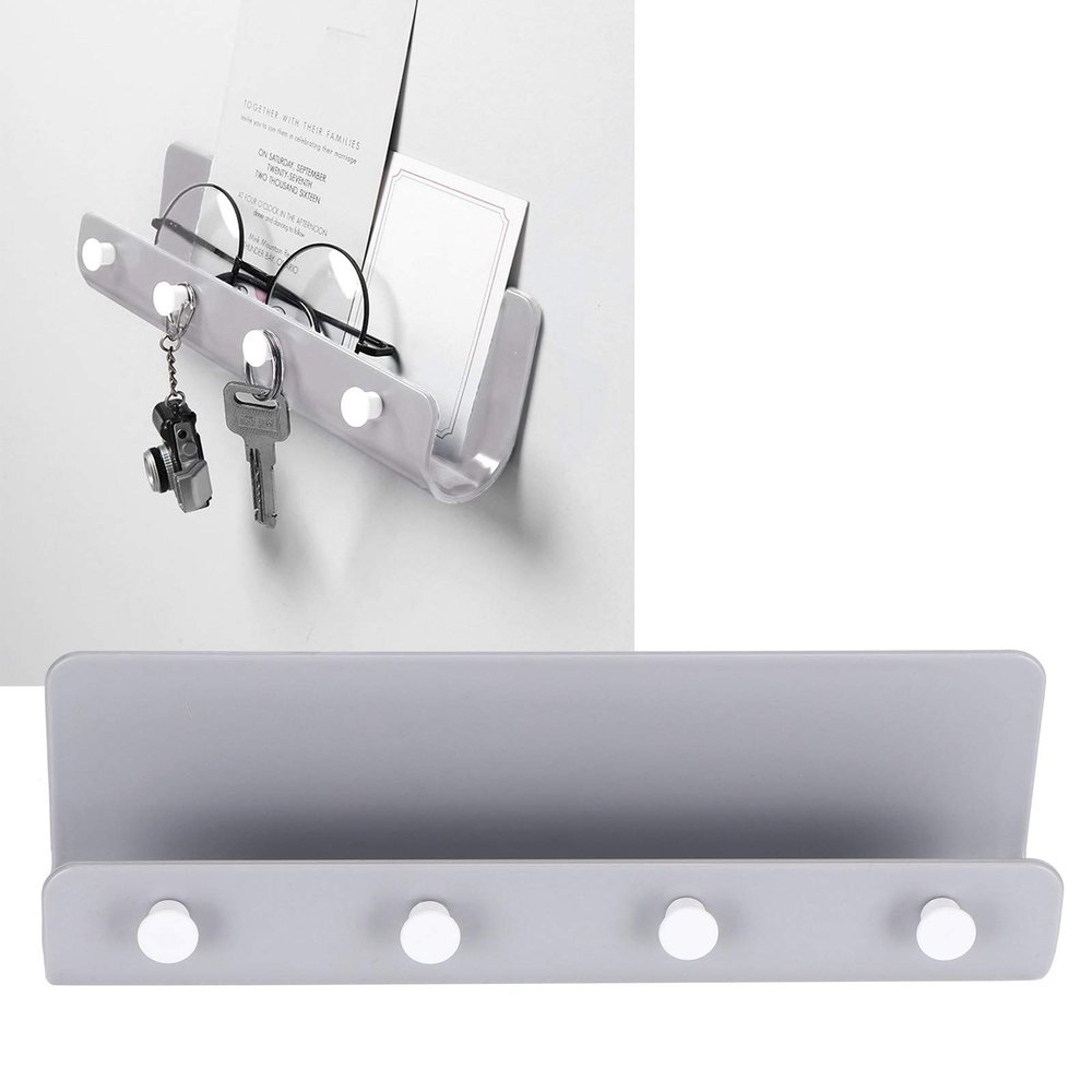 Wall Mounted Key Hanger, Hat Key Holder Rack Hanging Storage Shelf, Key Hooks Entryway Shelf for Home Bedroom Decor