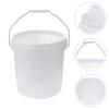 BESTOYARD White Plastic 1.5 Gallon Bucket with Handle and Lid All Purpose Pail Food Storage Bucket Containers for Art Paint Water Crafts Projects Garage Organization, 20.8X20.8cm view 2