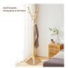 Coat Stand Coat Rack Freestanding With 9 Hooks Coat Stand Wooden Coat Holder For Entryway Home Bedroom Coat Shelf Easy Assembly Space Saver view 4