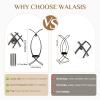 Walasis Candle Sconces Decorative Wall Art Set of 2 Black - Hurricane Candle Wall Sconce Decor Iron Two Candle Holders Modern Candle Sconces for Indoor Fireplace Kitchen Dining Room view 4