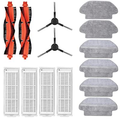 GRASKY / Fit for Xiaomi (/ Fit for Mi Robot Vacuum-Mop Pro) Sweeping Vacuum Cleaner Washable Accessories Main Roll Side Brush Hepa Filter Mop (Color : Set H)