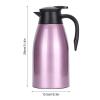 Tea Thermos, Insulated Pitcher, Thermal Carafe, 2L Large Capacity Insulated Hot Water Pot, Inner Stainless Steel Thermal Carafes Coffee Bottle(Purple 2L) view 2