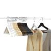 10 Pack Sturdy Wooden Hangers Durable & Slim Clothes Hanger with Natural Finish & Notches Wood Hangers Premium Coat Hanger for Closet Clothes Hangers view 2