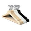 10 Pack Sturdy Wooden Hangers Durable & Slim Clothes Hanger with Natural Finish & Notches Wood Hangers Premium Coat Hanger for Closet Clothes Hangers view 3