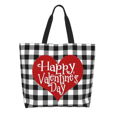 Feeuoai Valentine's Tote Bag Large with Interior Pocket Tote Bag Reusable by Shoulder Tote Bags Travel Bags Shopping Gift