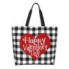 Feeuoai Valentine's Tote Bag Large with Interior Pocket Tote Bag Reusable by Shoulder Tote Bags Travel Bags Shopping Gift view 1