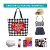 Feeuoai Valentine's Tote Bag Large with Interior Pocket Tote Bag Reusable by Shoulder Tote Bags Travel Bags Shopping Gift view 3
