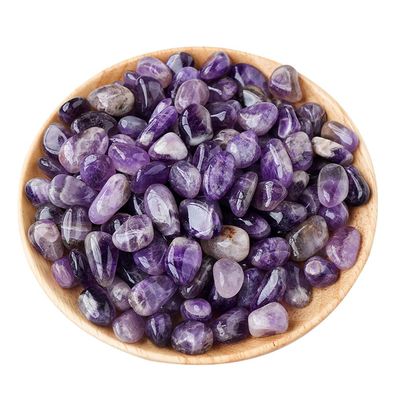 300g Purple Agate Stone Decorative Gravel Stones Tumbled Stones Irregular Shaped Stone Beads Agate Crushed Stone for Vase Filler Landscape Bottom Decoration DIY Handmade, About 15mm-20mm