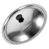 DECHOUS Pot Cover Lid Universal Lid for Pots and Pan Frying Pan Lid Soup Melting Dome Skillet Lid Seasoning Pot Lids Stainless Steel Cooking Utensils Pan Cover Metal Anti-spill 28c view 1