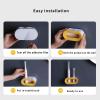 JUSHZ Toothbrush Holder Wall Mounted Toothbrush Holders for Bathroom Organiser Tooth Brush Holder Travel No Drill Self Adhesive Toothpaste Storage Rack No Need to Punch Holes (12.5x6.5x5.5cm,Black) view 3
