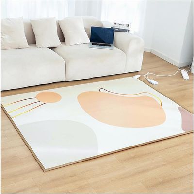 Electric Heated Floor Rug Heated Area Rug 12-Hour Timer Heater Electric Mat Overheating Protection Heated Carpet Home Electric Heated Floor Comfortable
