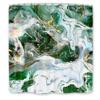 JAWO Green Marble Shower Curtain Cool Colorful Gouache Rainbow Gold Crack Sage Green Emerald Green Long Shower Curtain Set, Modern Abstract Waterproof Shower Curtain Marble, Hooks Included view 1