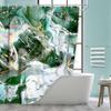 JAWO Green Marble Shower Curtain Cool Colorful Gouache Rainbow Gold Crack Sage Green Emerald Green Long Shower Curtain Set, Modern Abstract Waterproof Shower Curtain Marble, Hooks Included view 4