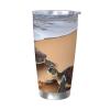 LZQPOEAS Turtles on the beach 20oz Tumbler with Lid and Straw Vacuum Insulated Coffee Mug Stainless Steel Car Cup Travel Mug Double Wall Water Bottle Holiday Gifts for Women Men view 1