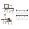 Dahey Mug Holder Wall Mounted Mug Rack with Hooks, Mug Display Rack Rustic Utensil Cups Storage Organizer for Kitchen Dining Room Coffee Bar, Set of 4 view 1
